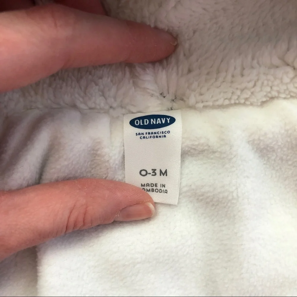 Old Navy infant boys fleece coverall